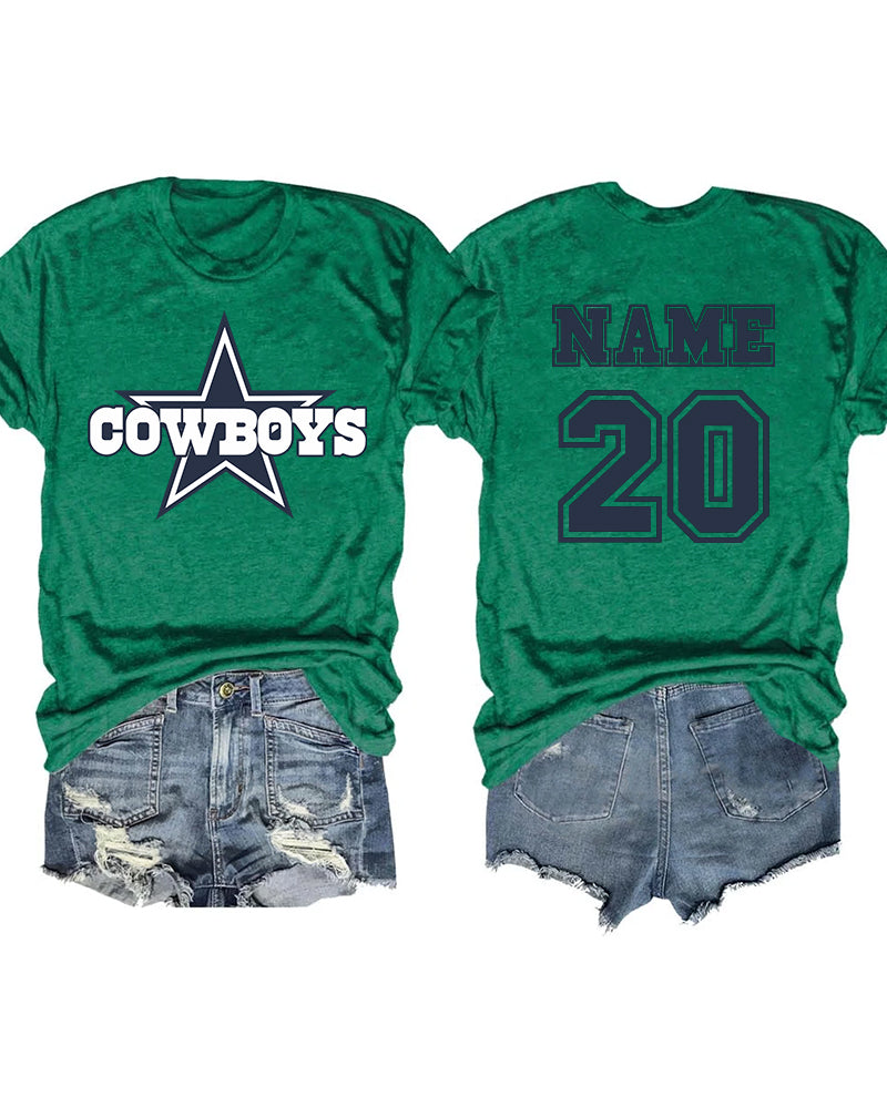 Dallas Cowboys Football Customized Name And Number T-shirt