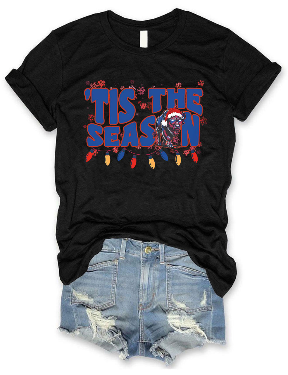Christmas Buffalo Football T-Shirt
