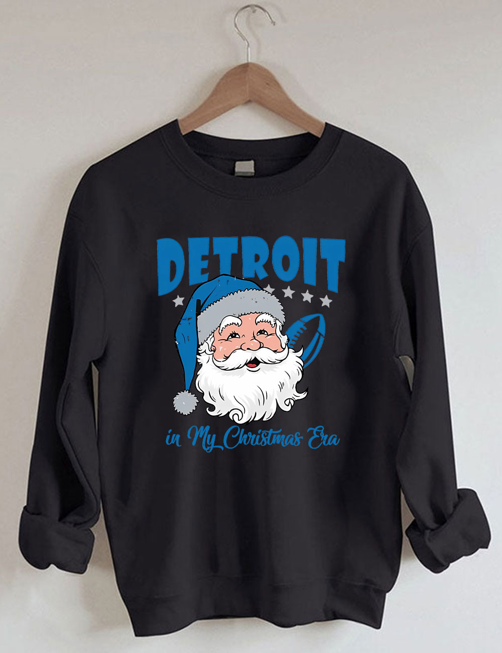 Vintage Detroit Football In My Christmas Era Sweatshirt