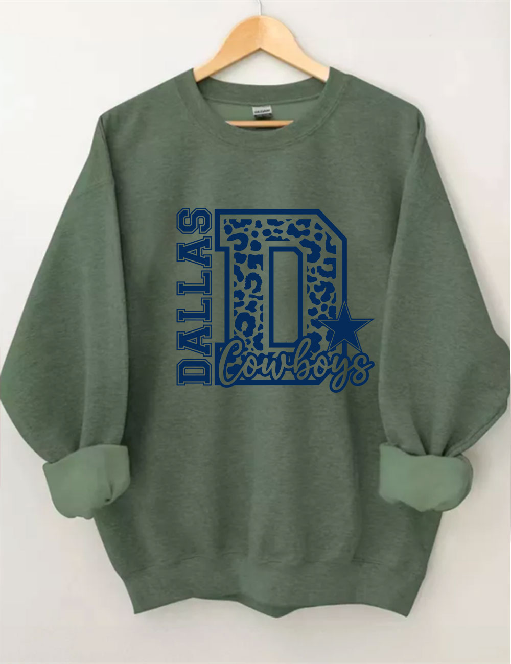 Leopard Cowboys Star Football Sweatshirt
