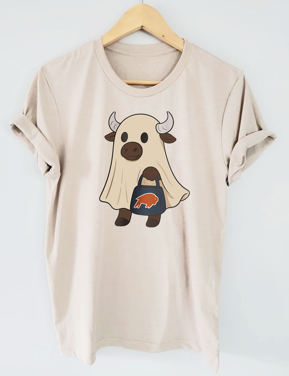 Halloween Ghost Buffalo Funny T-Shirt