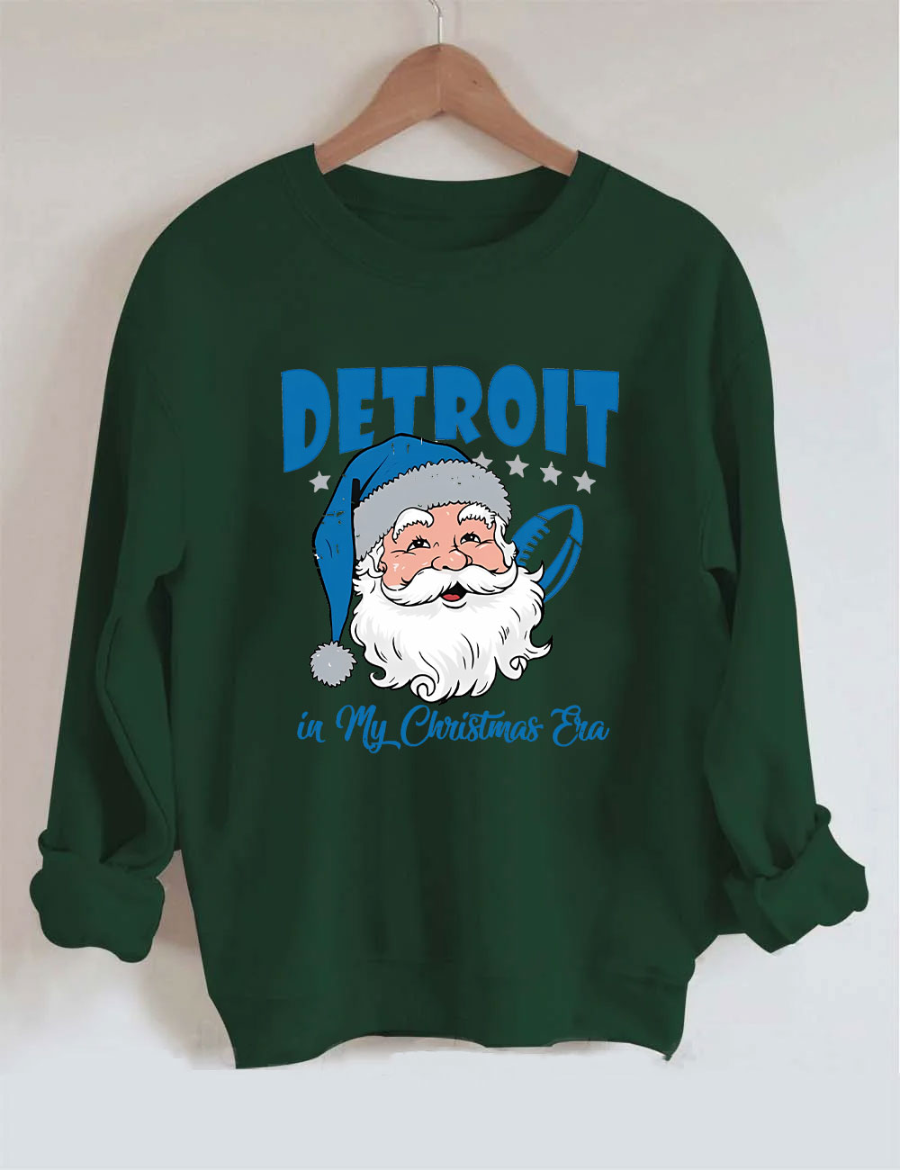 Vintage Detroit Football In My Christmas Era Sweatshirt