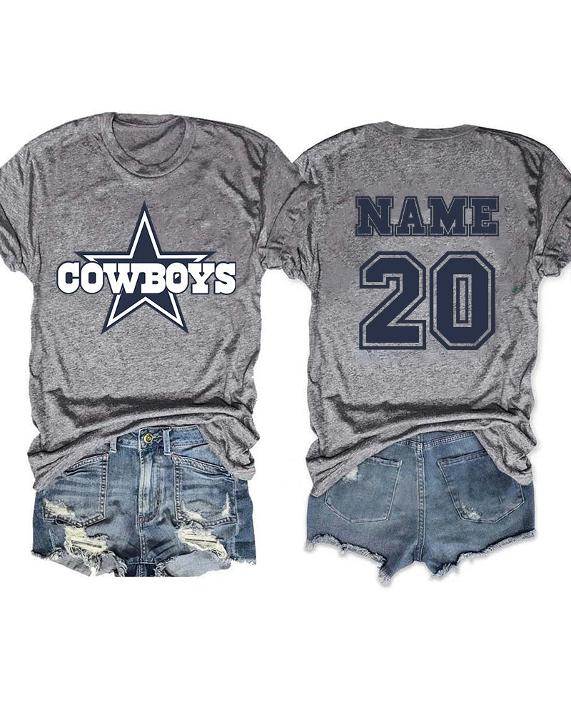 Dallas Cowboys Football Customized Name And Number T-shirt