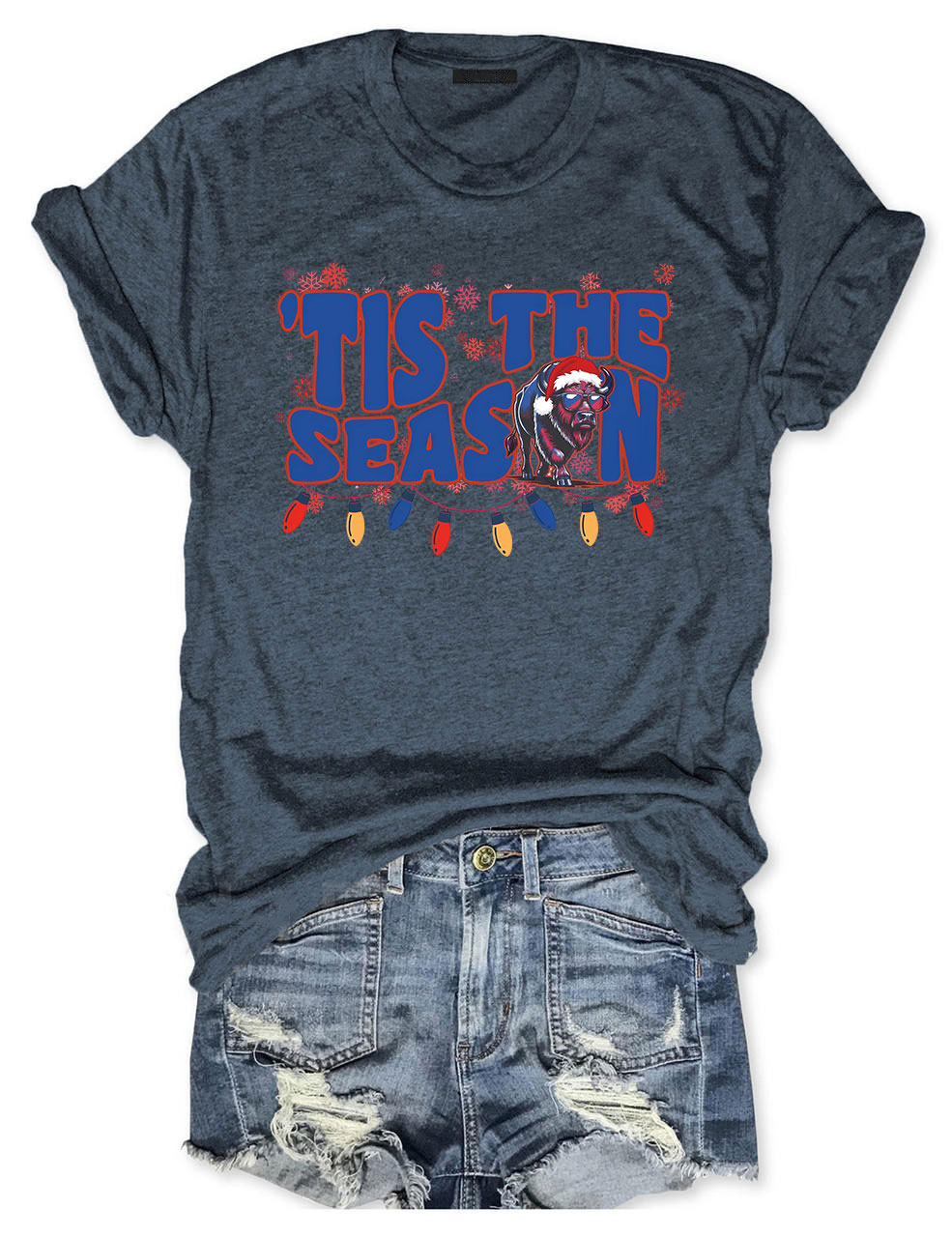 Christmas Buffalo Football T-Shirt