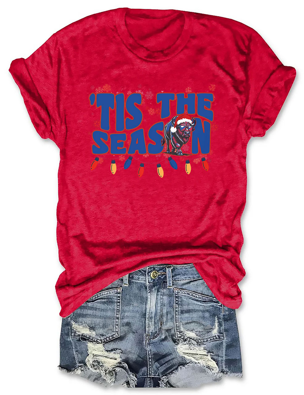 Christmas Buffalo Football T-Shirt