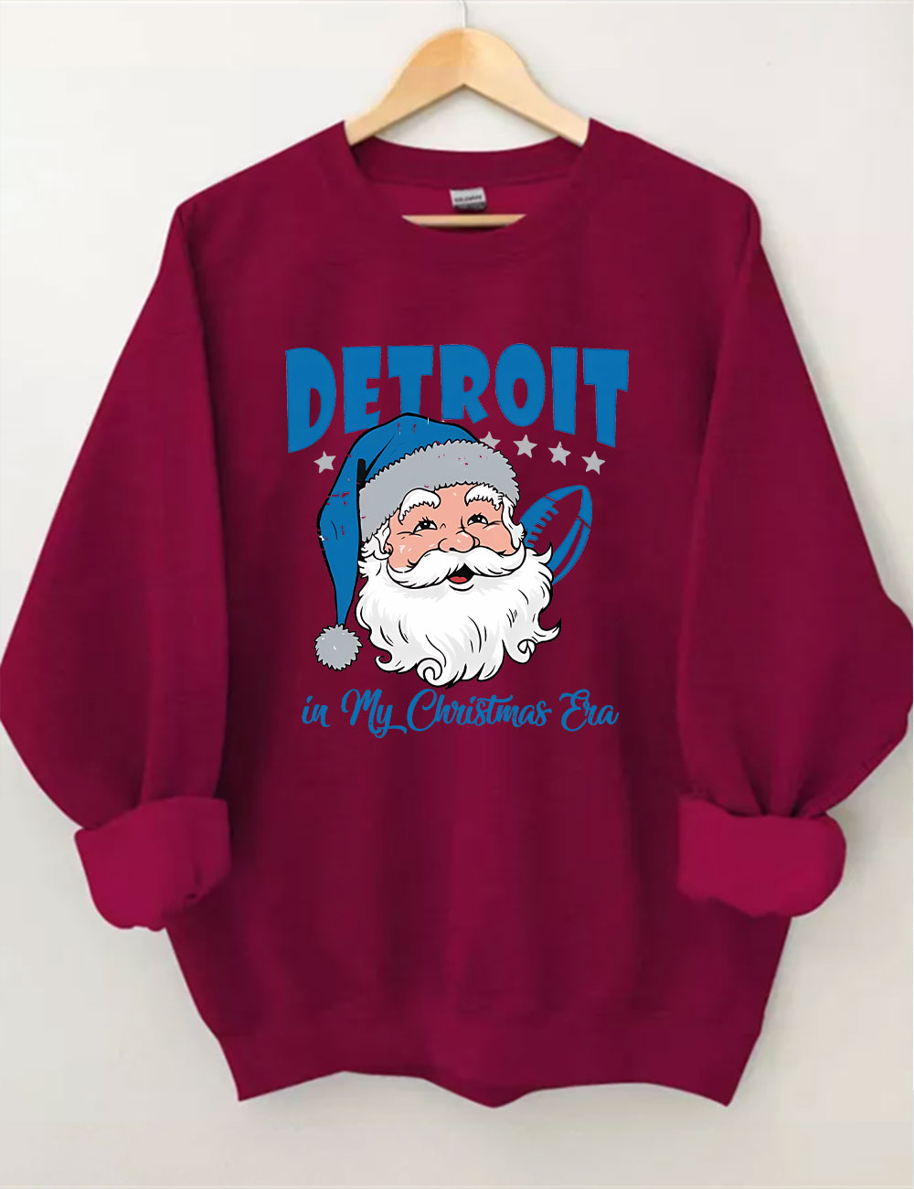 Vintage Detroit Football In My Christmas Era Sweatshirt