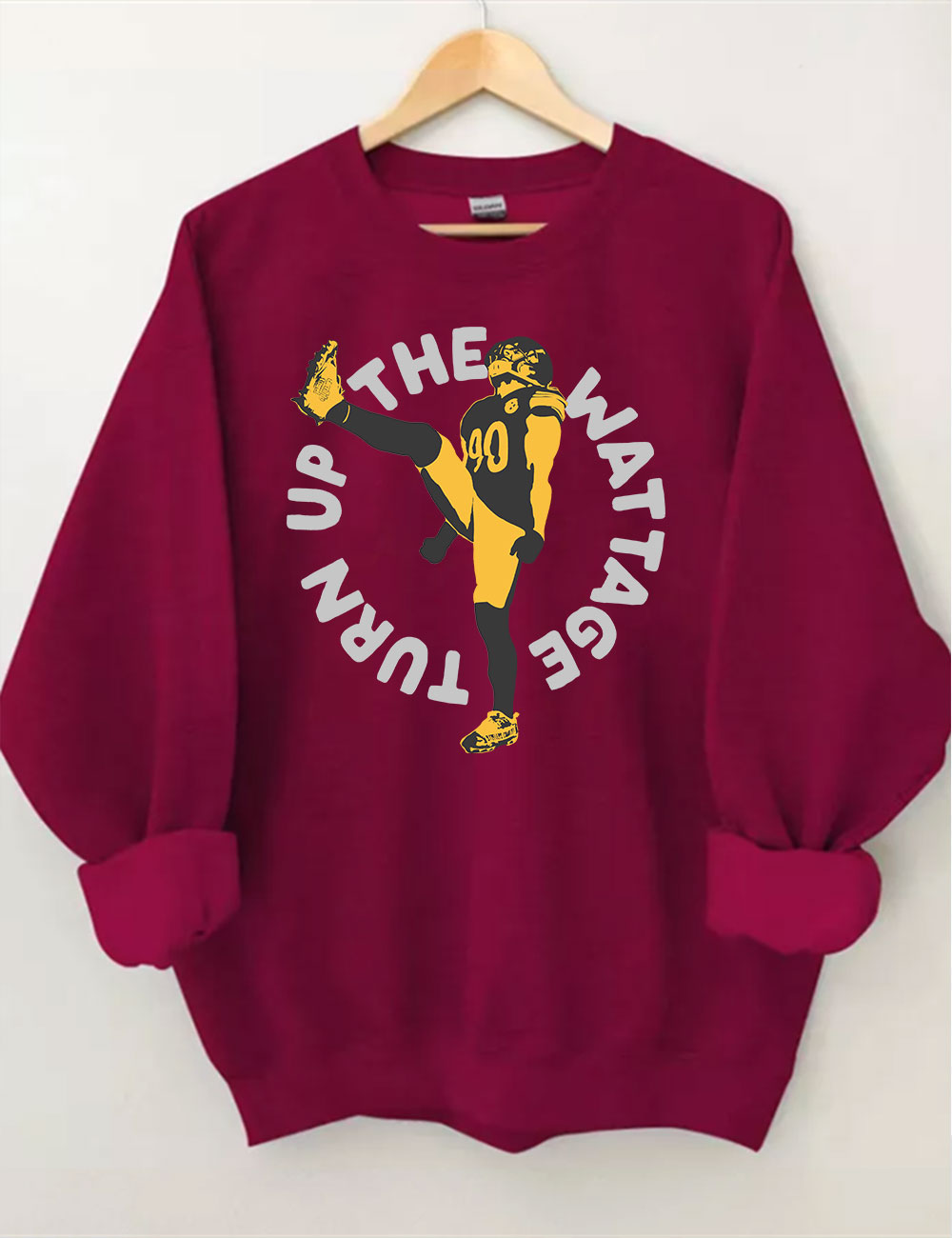Pittsburgh Steelers TJ Watt - Turn up the Wattage Football Sweatshirt