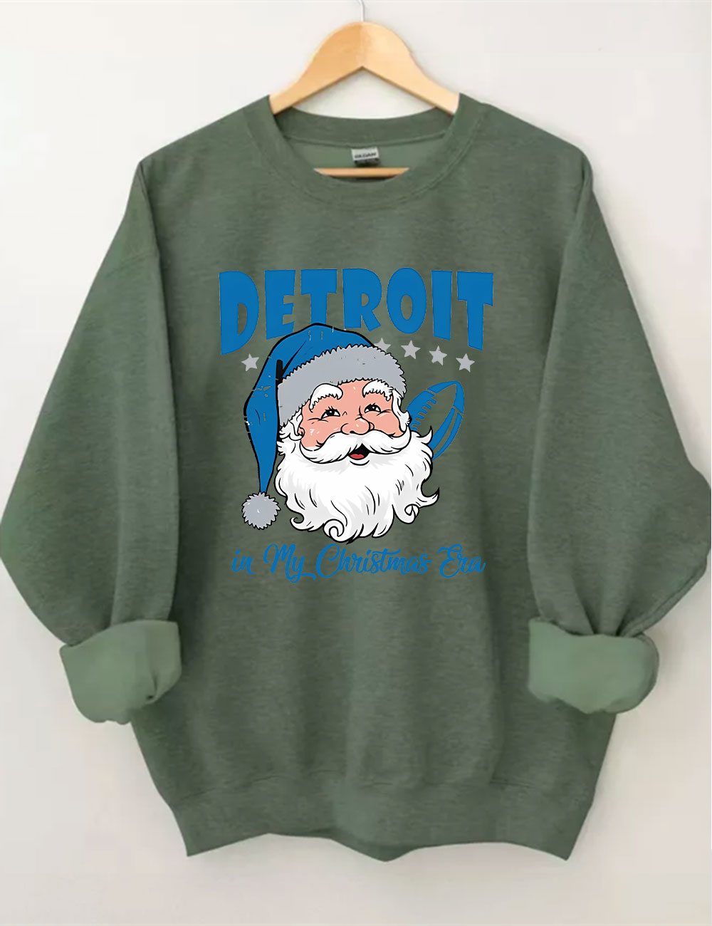 Vintage Detroit Football In My Christmas Era Sweatshirt