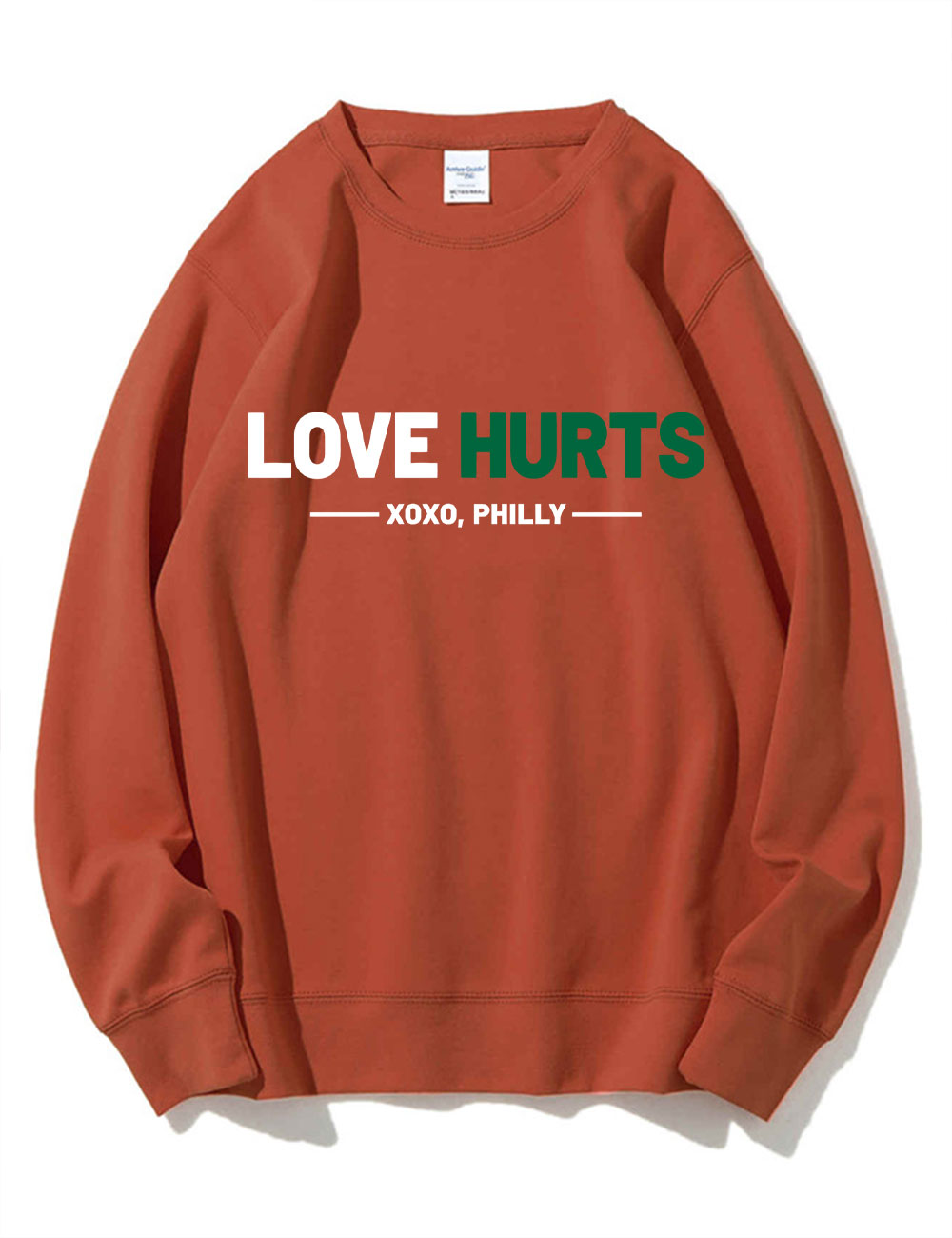 Love Hurts No One Like Us We Don't Care Eagles Football Sweatshirt