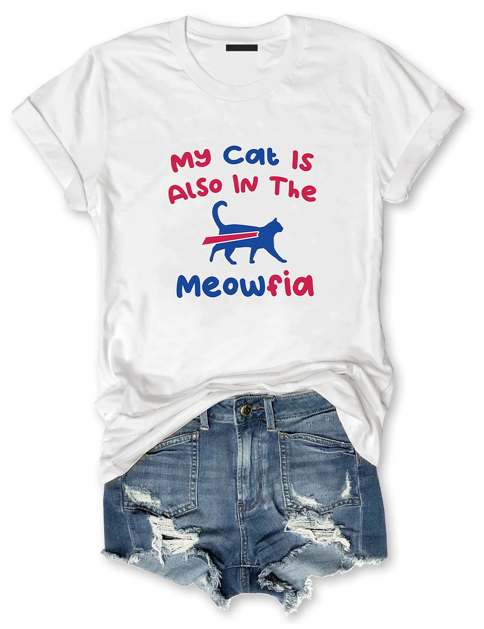 My Cat Is Also In The Meowfia Buffalo Football T-Shirt