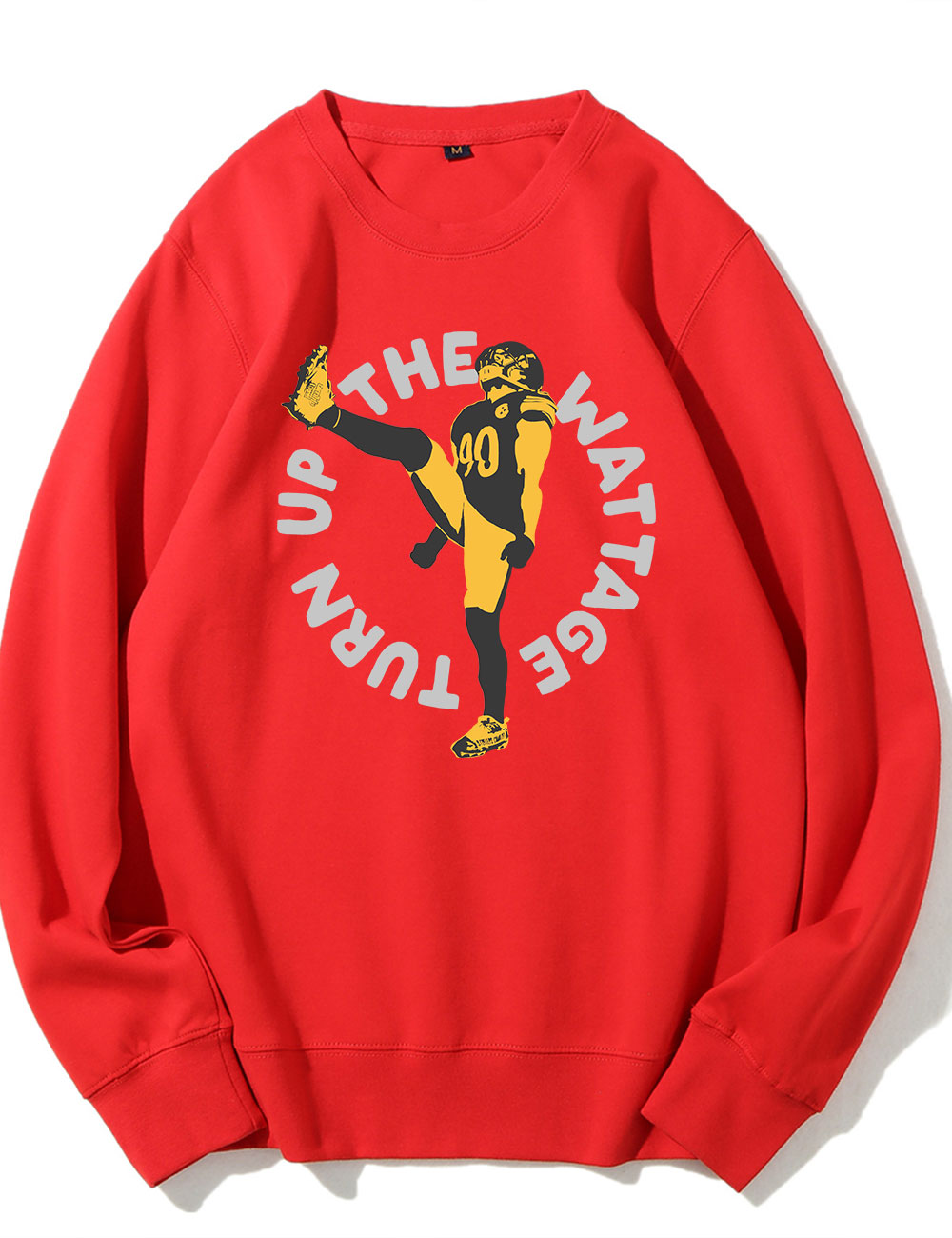 Pittsburgh Steelers TJ Watt - Turn up the Wattage Football Sweatshirt