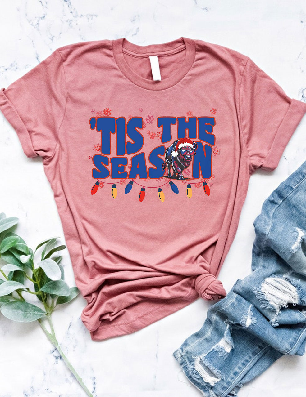 Christmas Buffalo Football T-Shirt