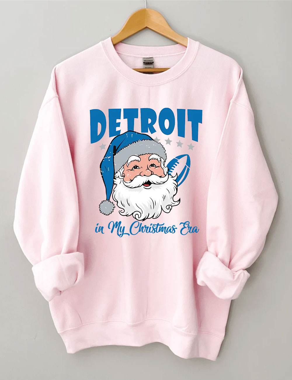Vintage Detroit Football In My Christmas Era Sweatshirt