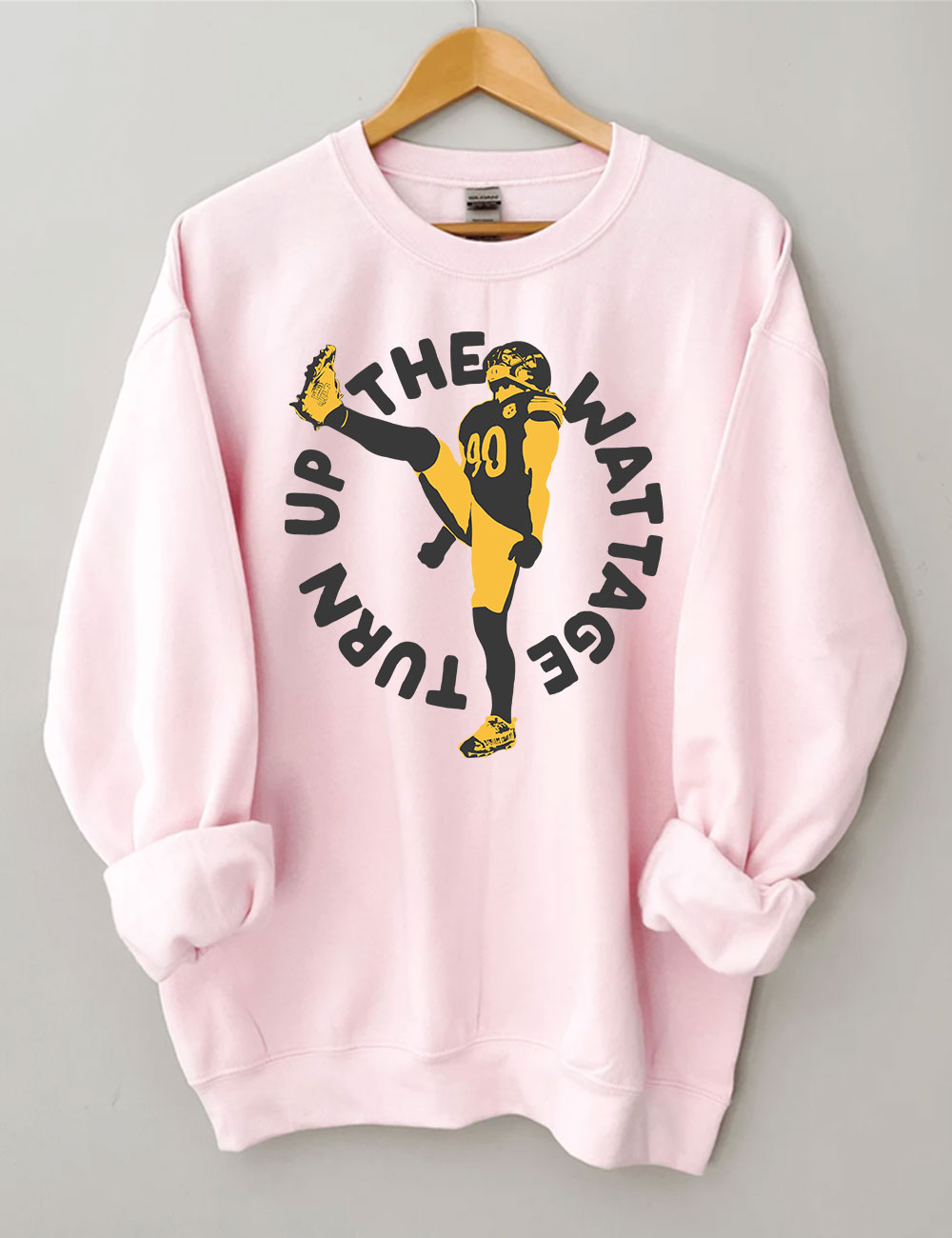 Pittsburgh Steelers TJ Watt - Turn up the Wattage Football Sweatshirt