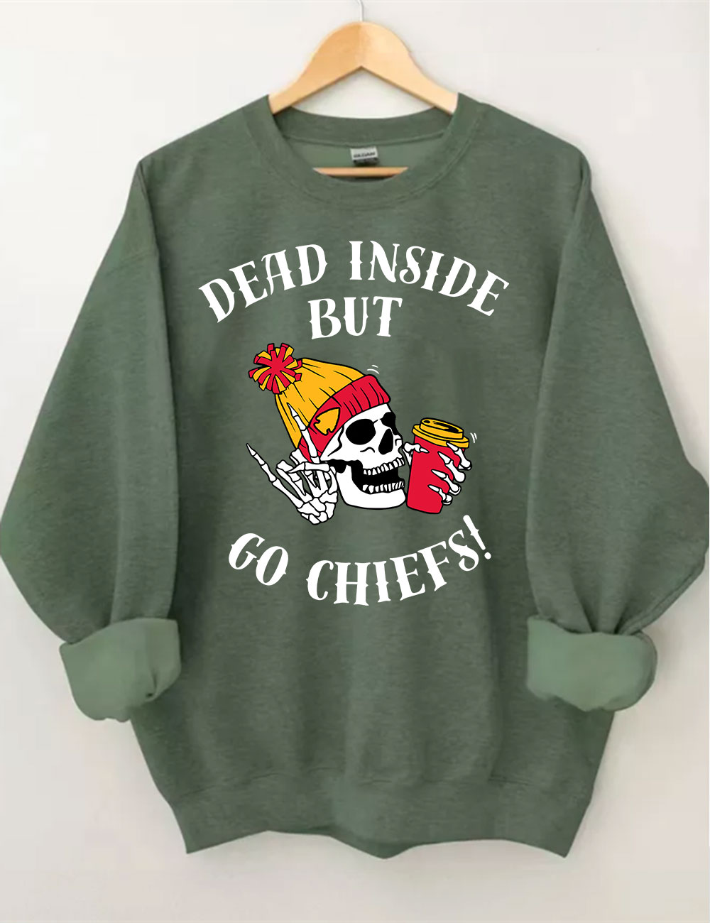 Dead Inside But Go Chiefs Kansas City Football Sweatshirt