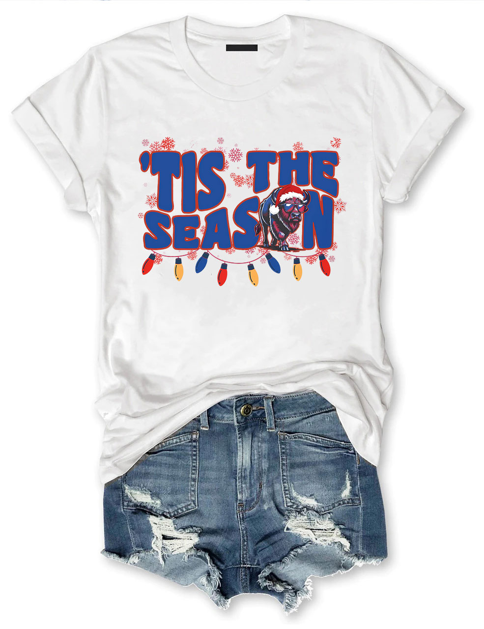 Christmas Buffalo Football T-Shirt