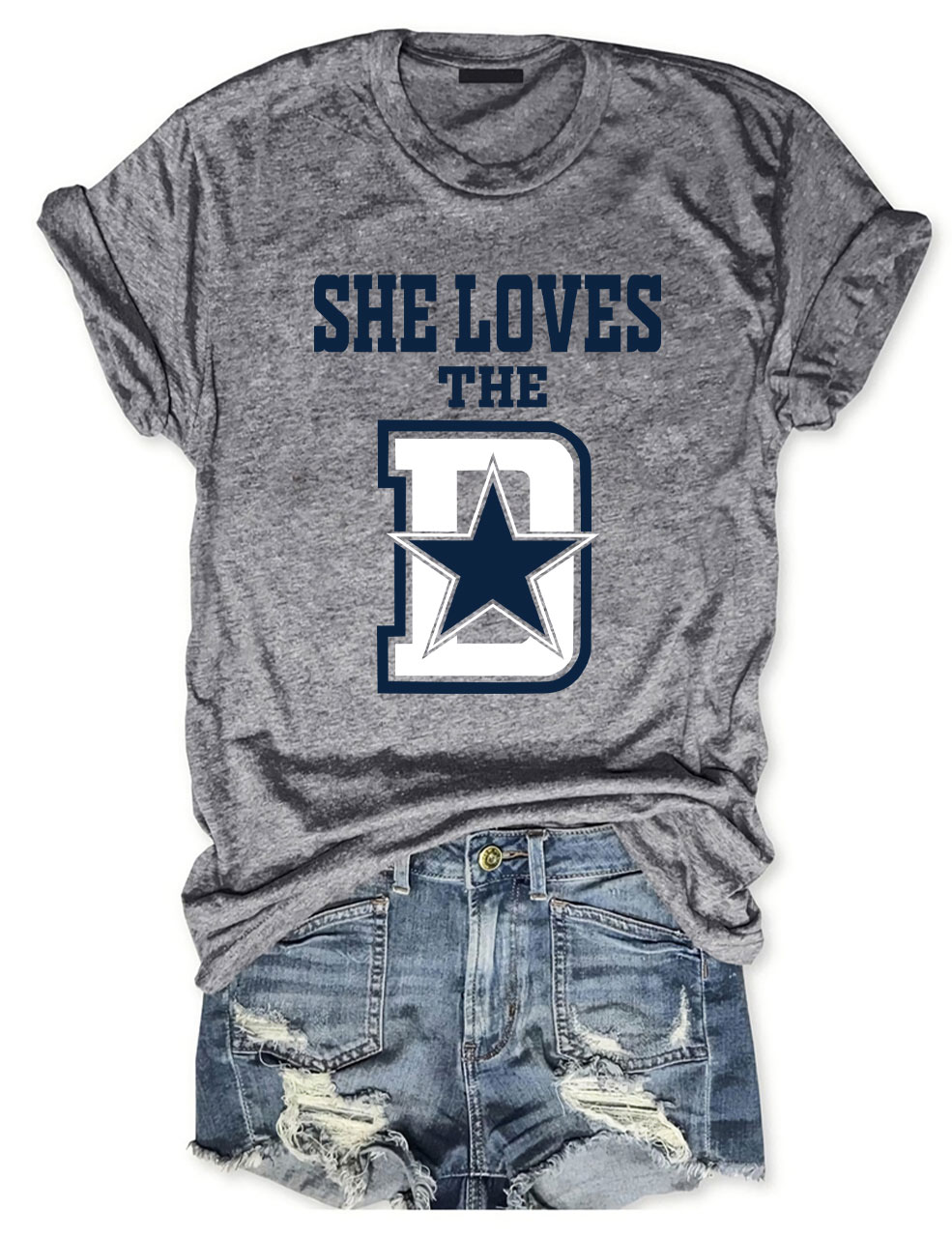 She Loves The Dallas Cowboys Football T-Shirt