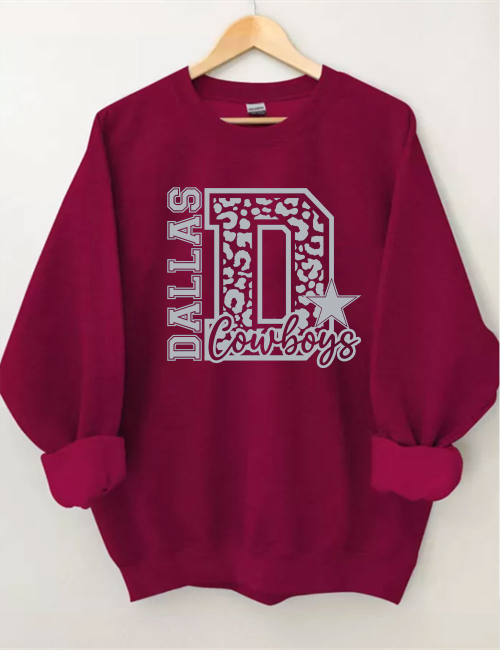 Leopard Cowboys Star Football Sweatshirt