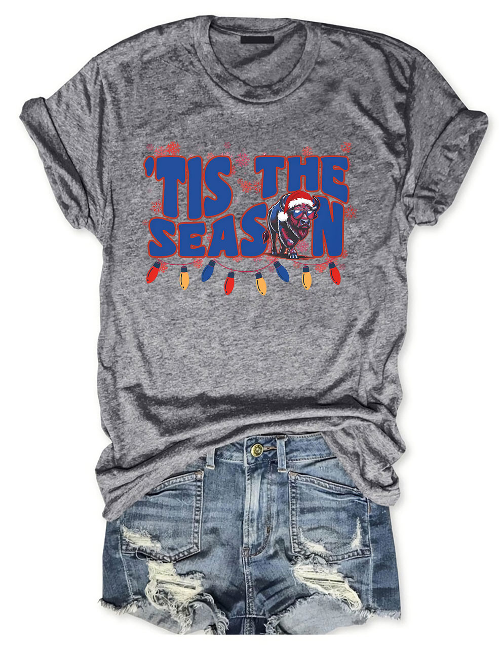 Christmas Buffalo Football T-Shirt