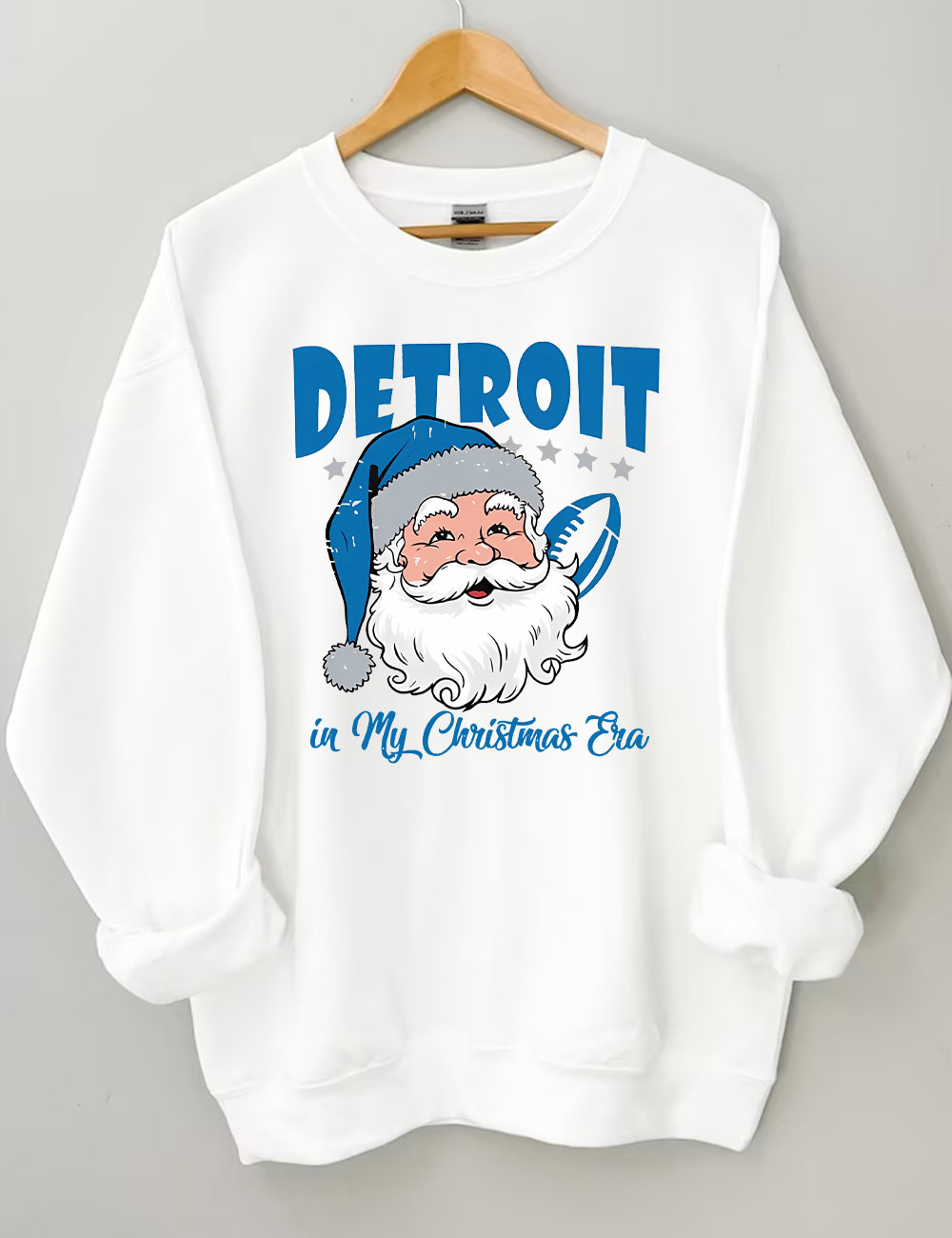 Vintage Detroit Football In My Christmas Era Sweatshirt