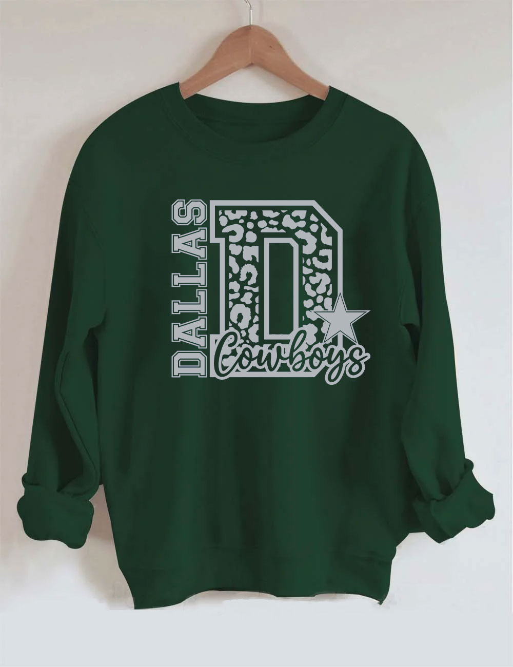 Leopard Cowboys Star Football Sweatshirt