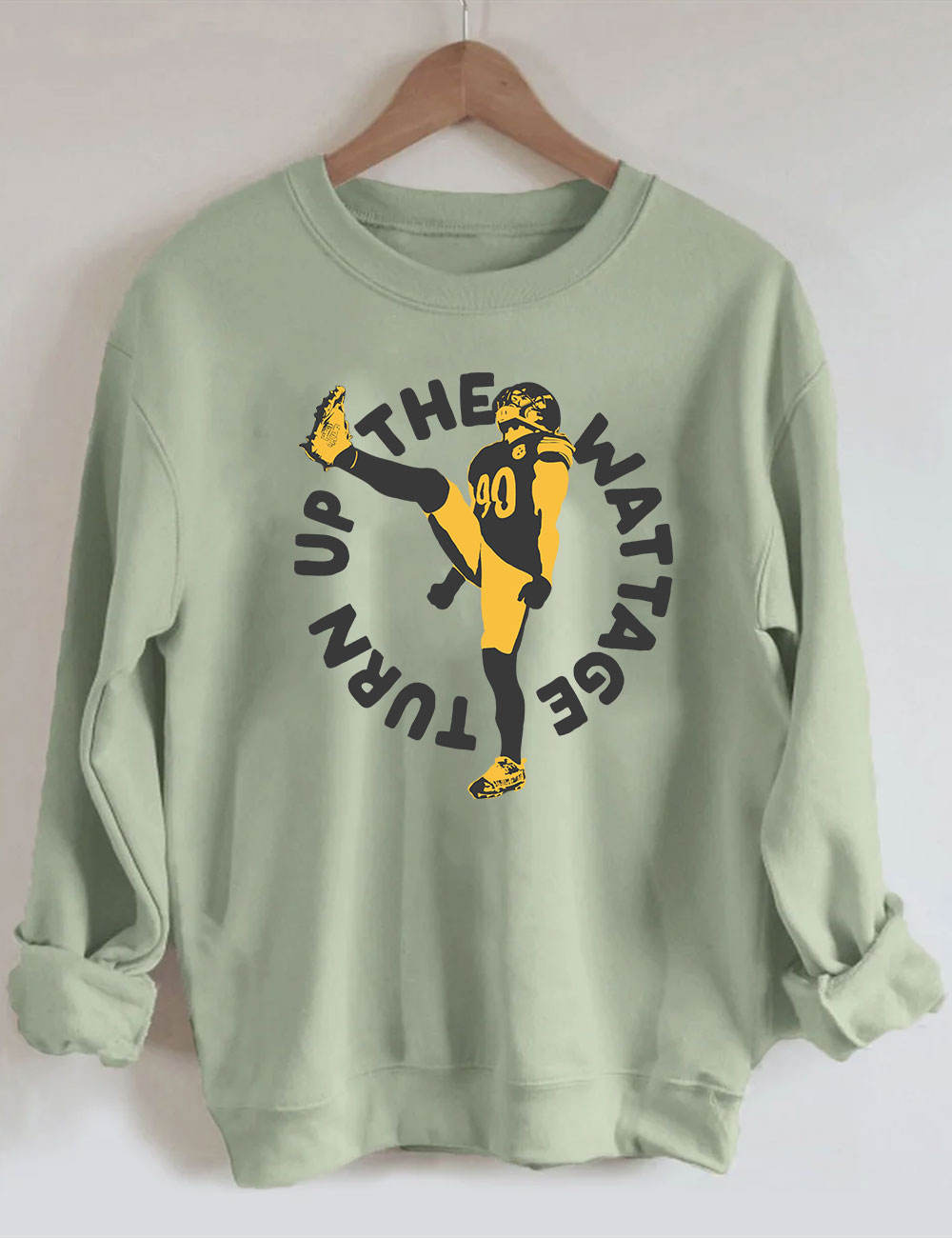 Pittsburgh Steelers TJ Watt - Turn up the Wattage Football Sweatshirt