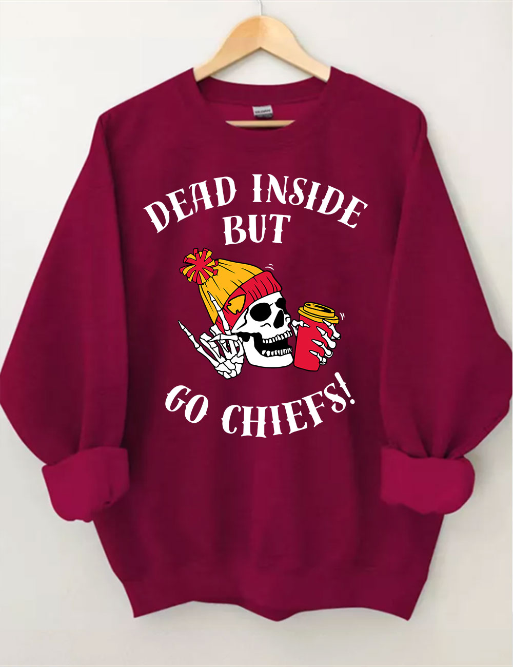 Dead Inside But Go Chiefs Kansas City Football Sweatshirt