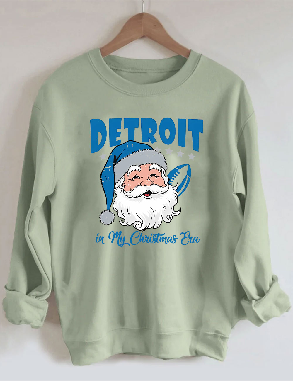 Vintage Detroit Football In My Christmas Era Sweatshirt