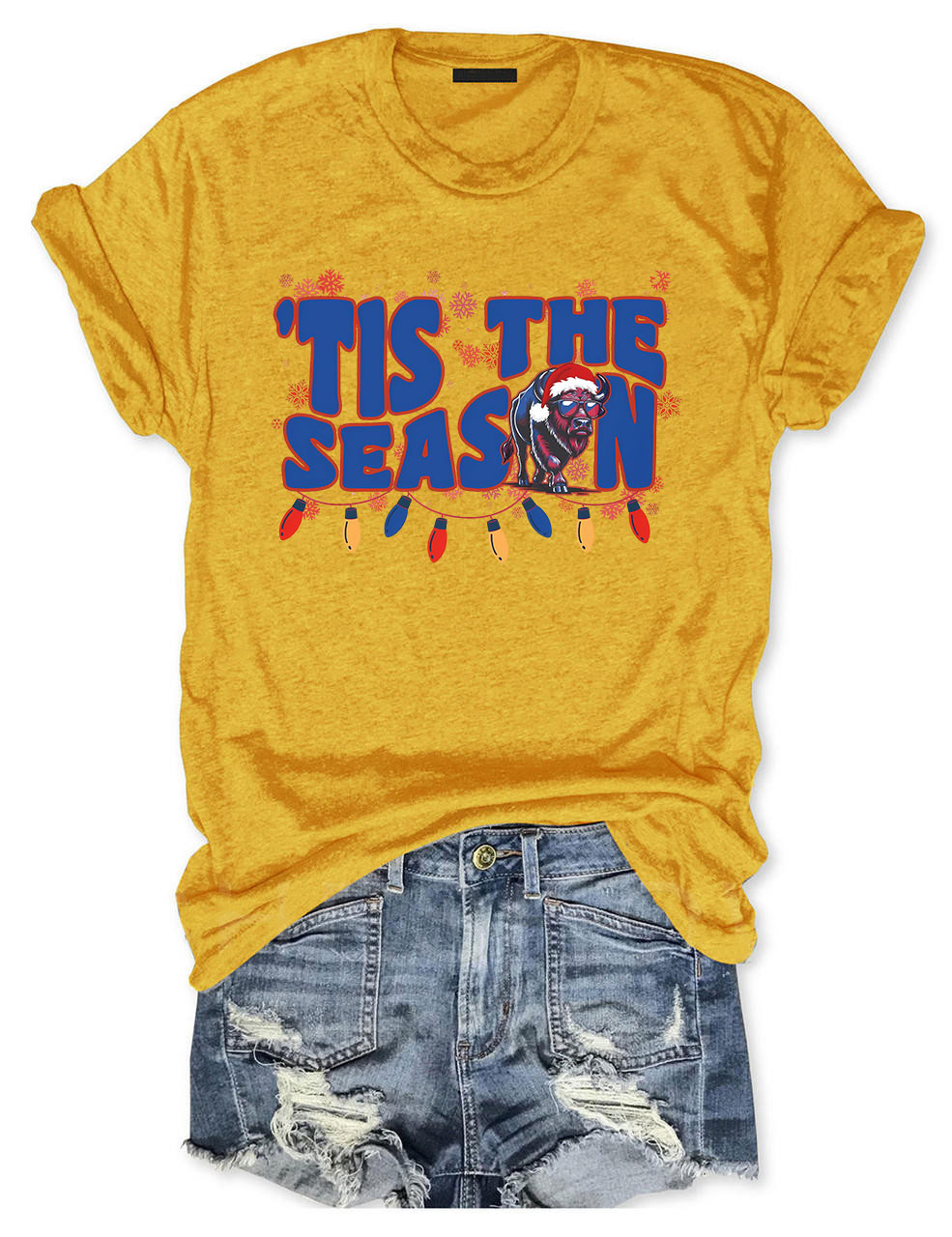 Christmas Buffalo Football T-Shirt