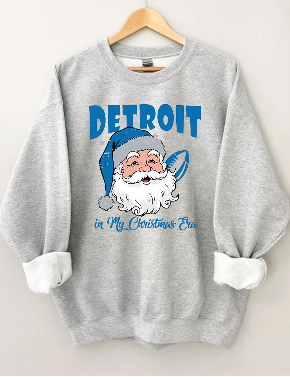 Vintage Detroit Football In My Christmas Era Sweatshirt