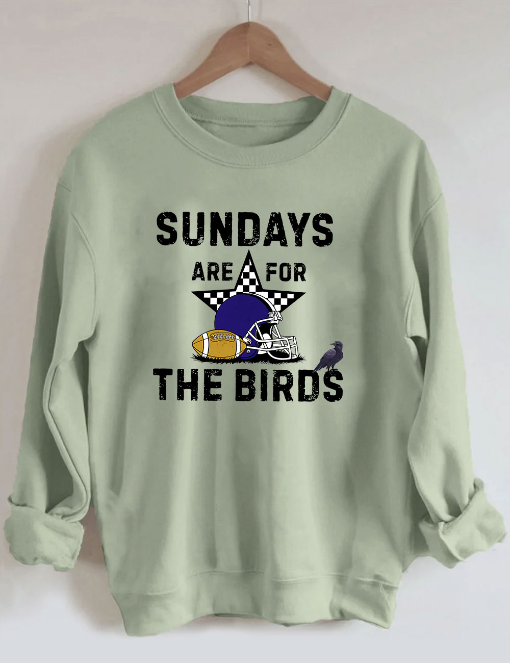 Sundays Are For The Birds Baltimore Funny Football Sweatshirt