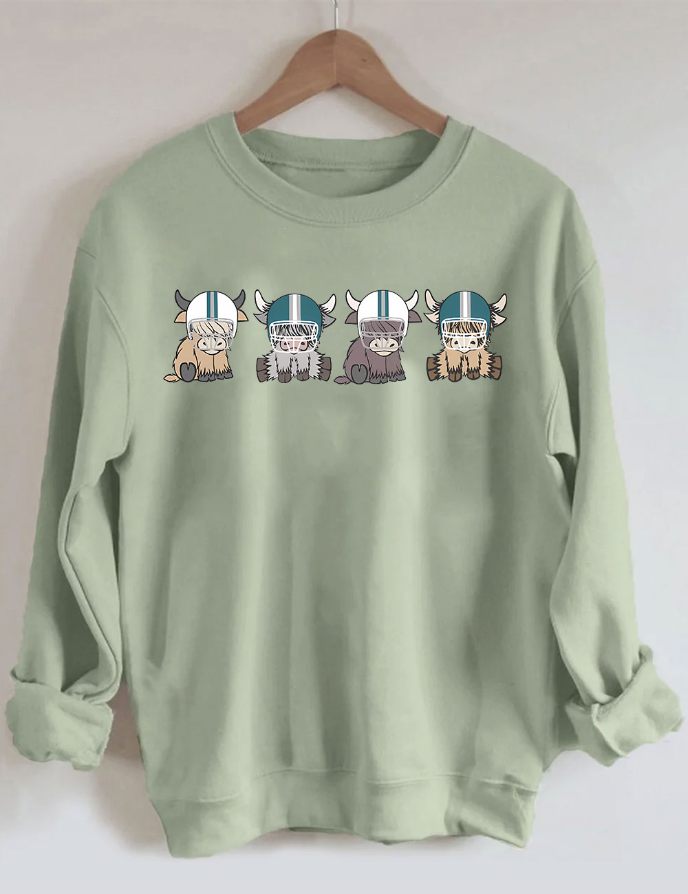 Philadelphia Highland Cow Football Sweatshirt