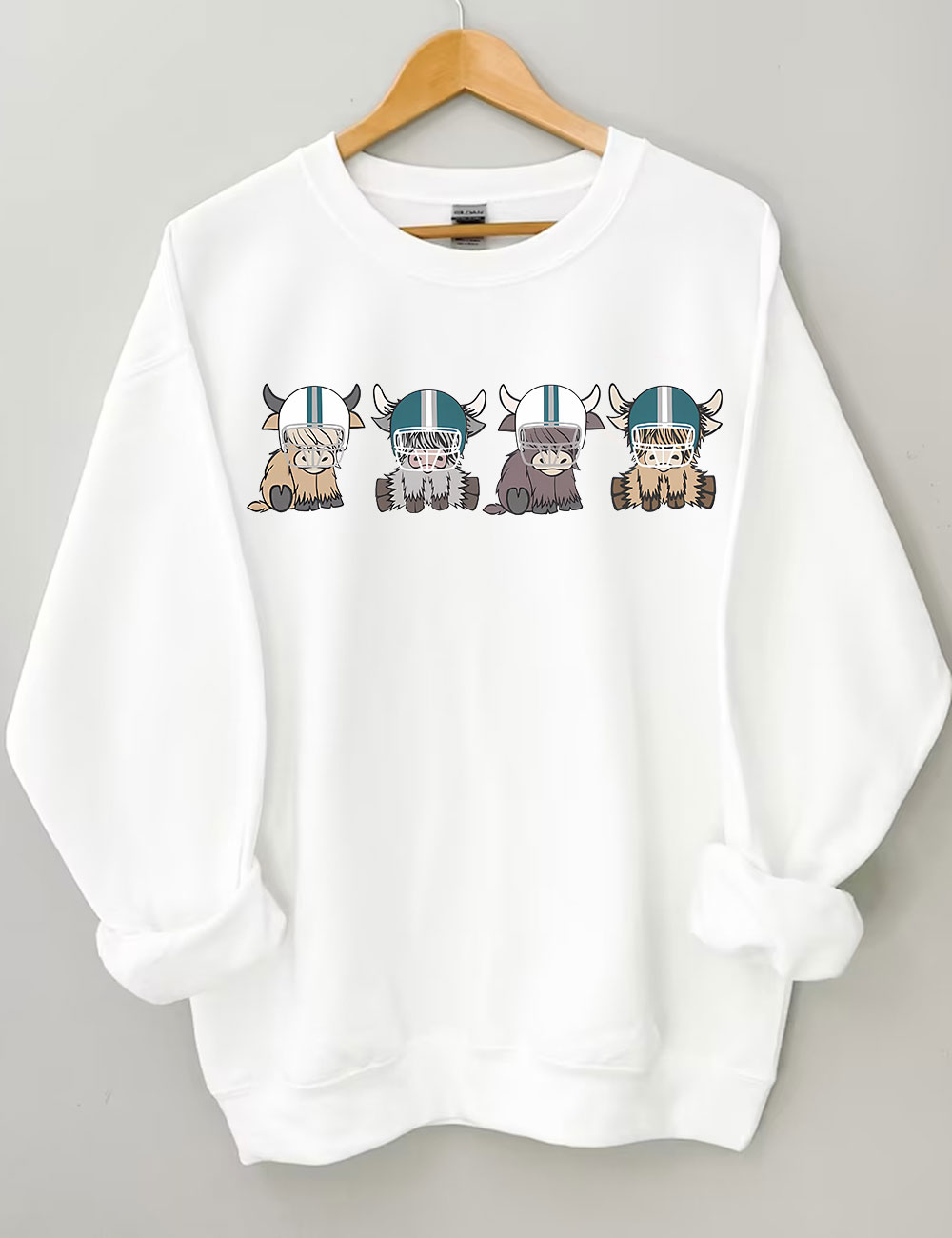 Philadelphia Highland Cow Football Sweatshirt