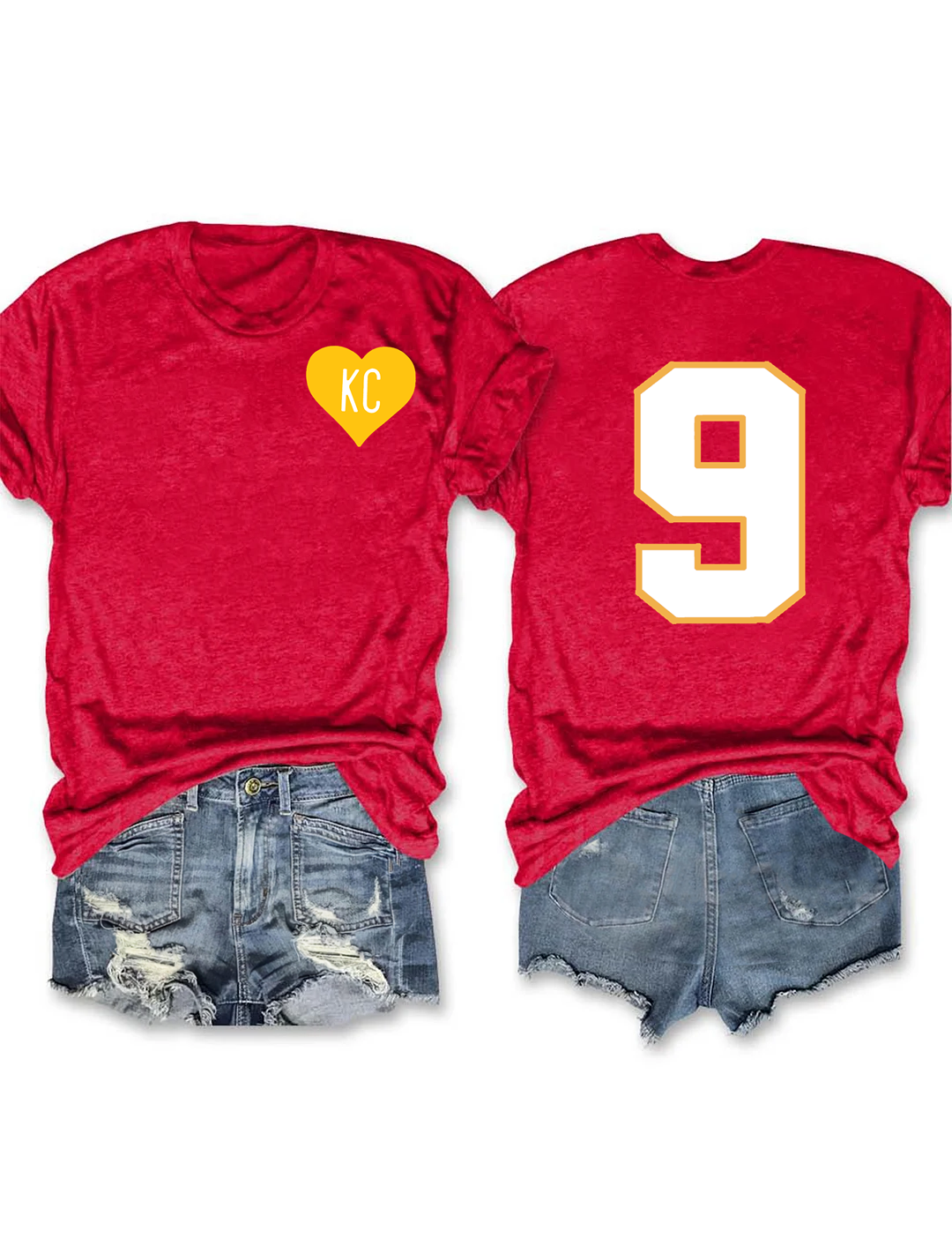 KC Heart Custom Number T-shirt