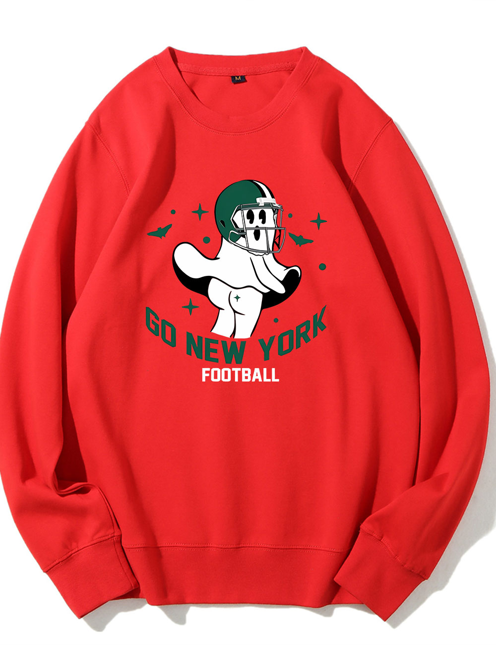 Go New York Green Team Football Funny Ghost Sweatshirt
