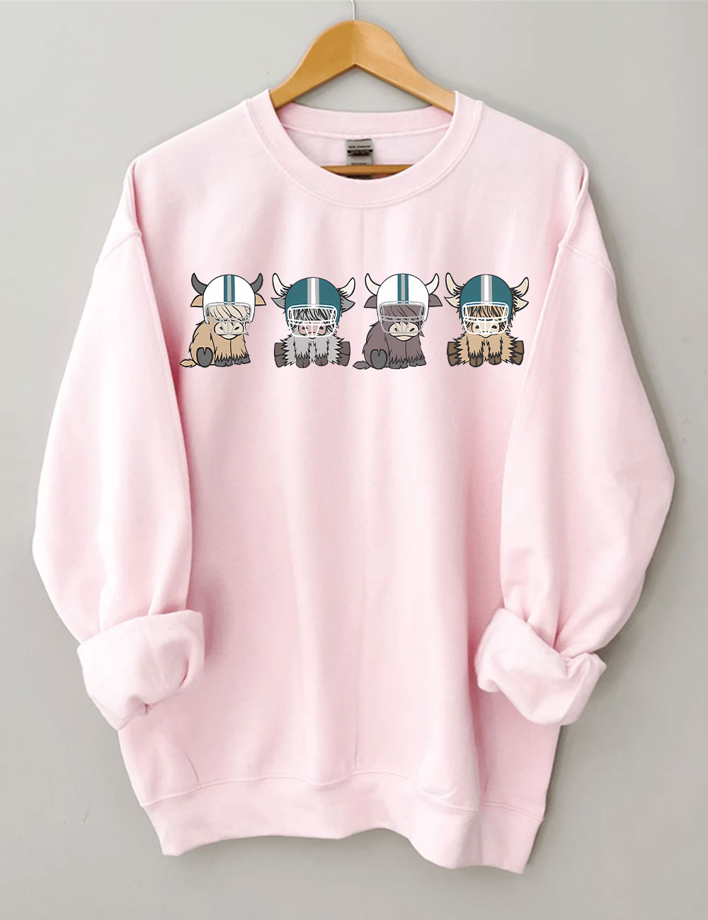 Philadelphia Highland Cow Football Sweatshirt