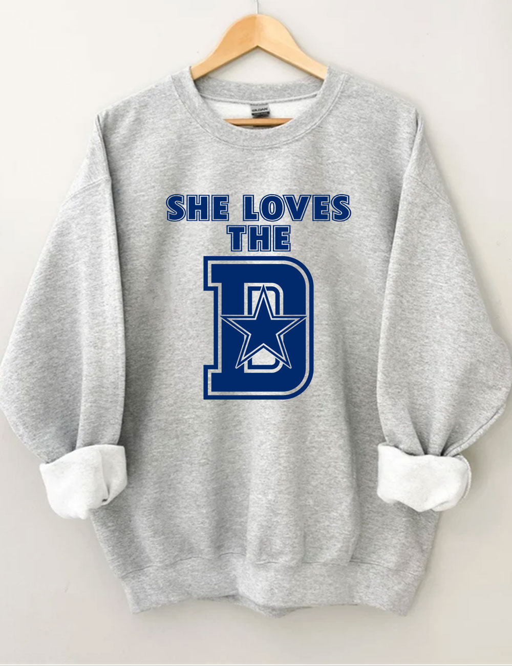 She Loves The D Dallas Football Sweatshirt