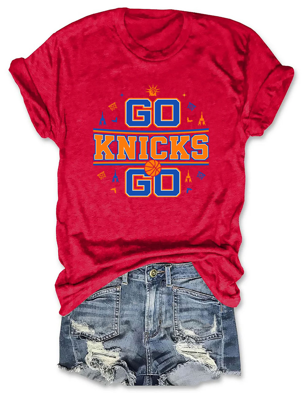 Go Knicks Basketball Team Funny Basketball T-shirt