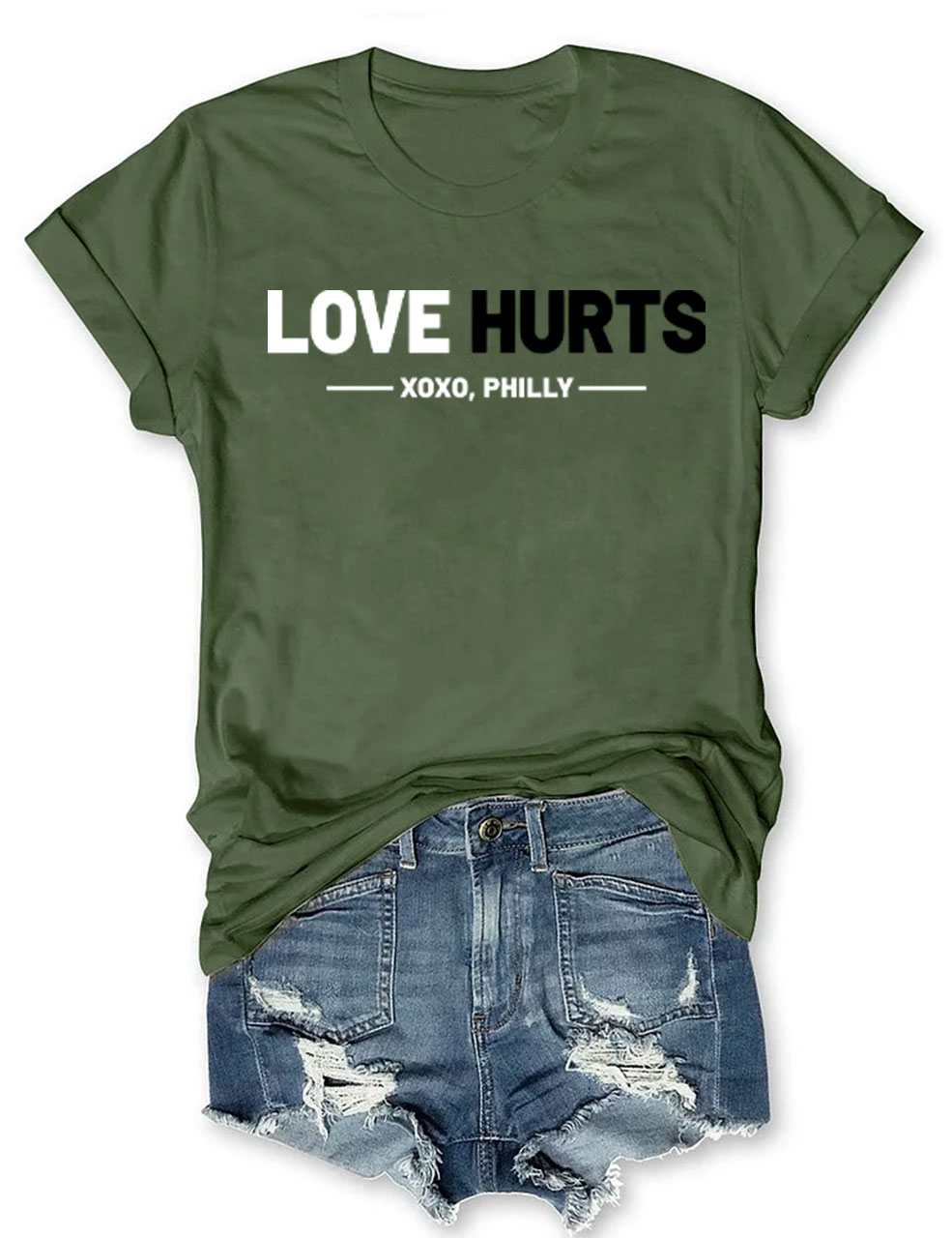 Love Hurts No One Like Us We Don't Care Eagles Football T-Shirt