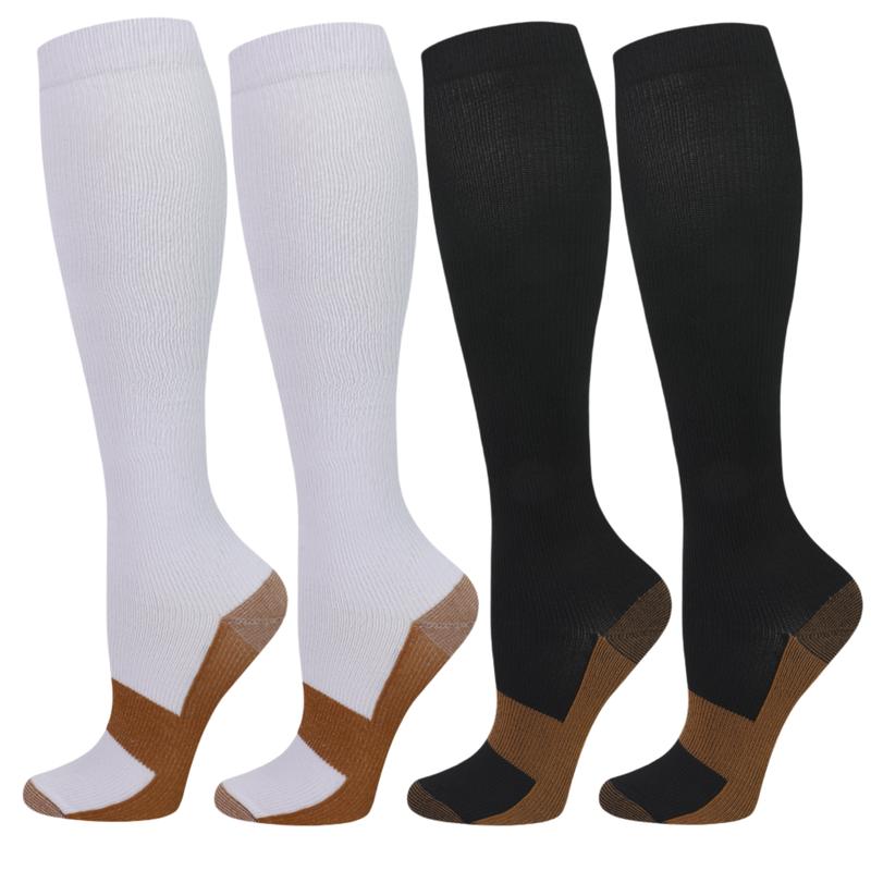 Knee-high Sports Socks for Men and Women - 4 Pairs Socks