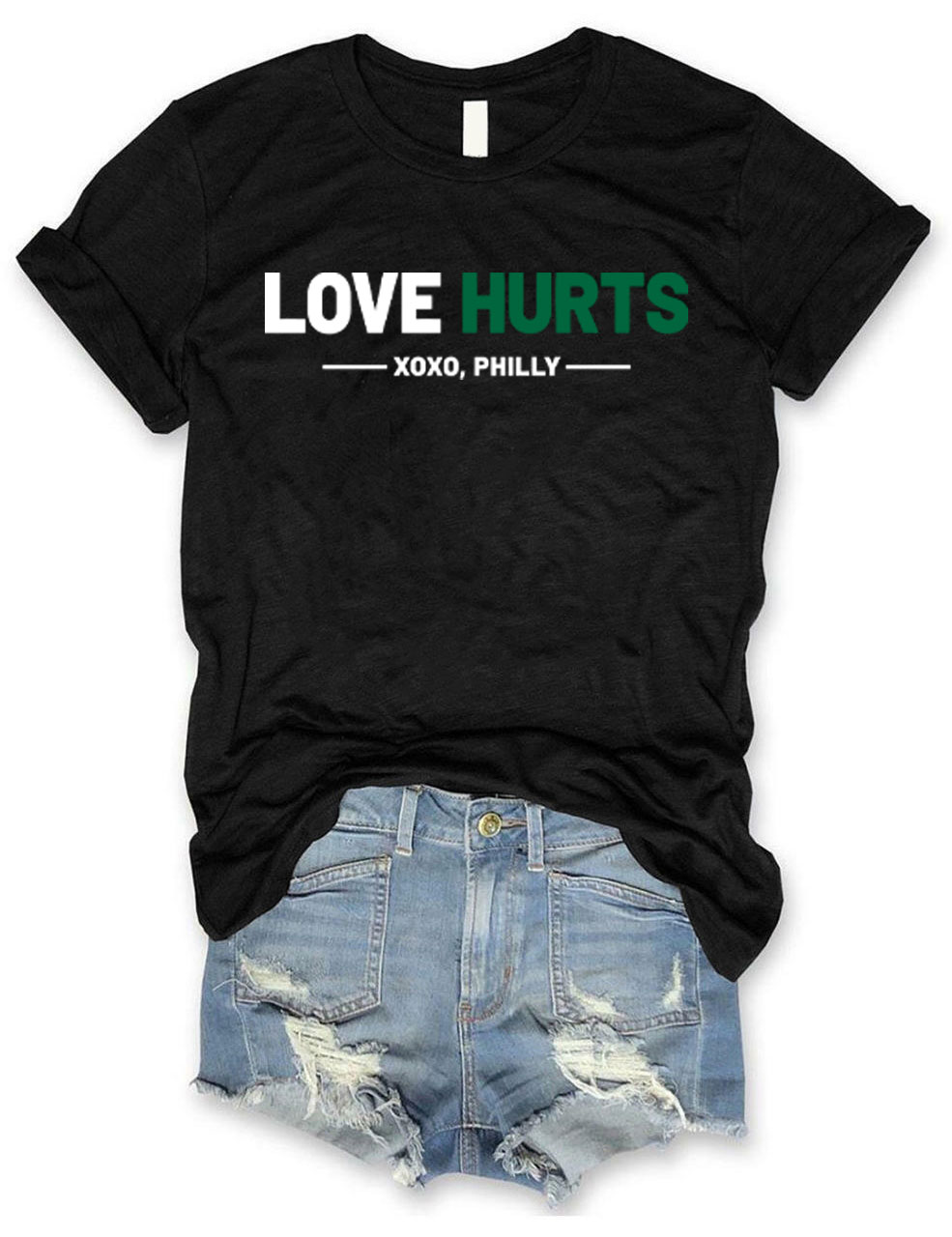 Love Hurts No One Like Us We Don't Care Eagles Football T-Shirt