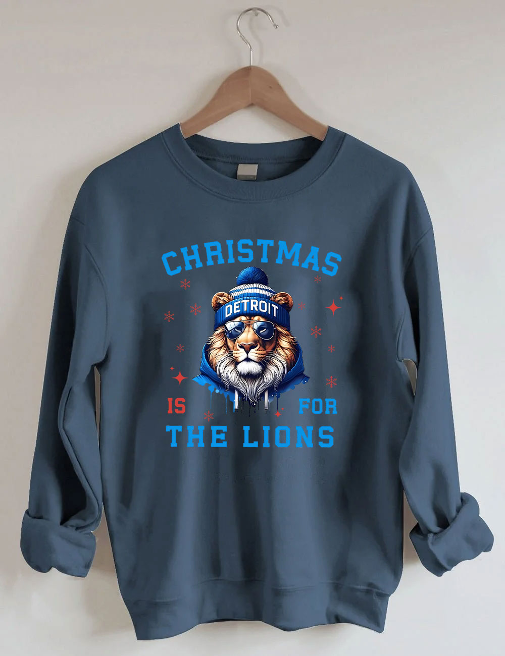 Detroit Christmas Santa Football Sweatshirt