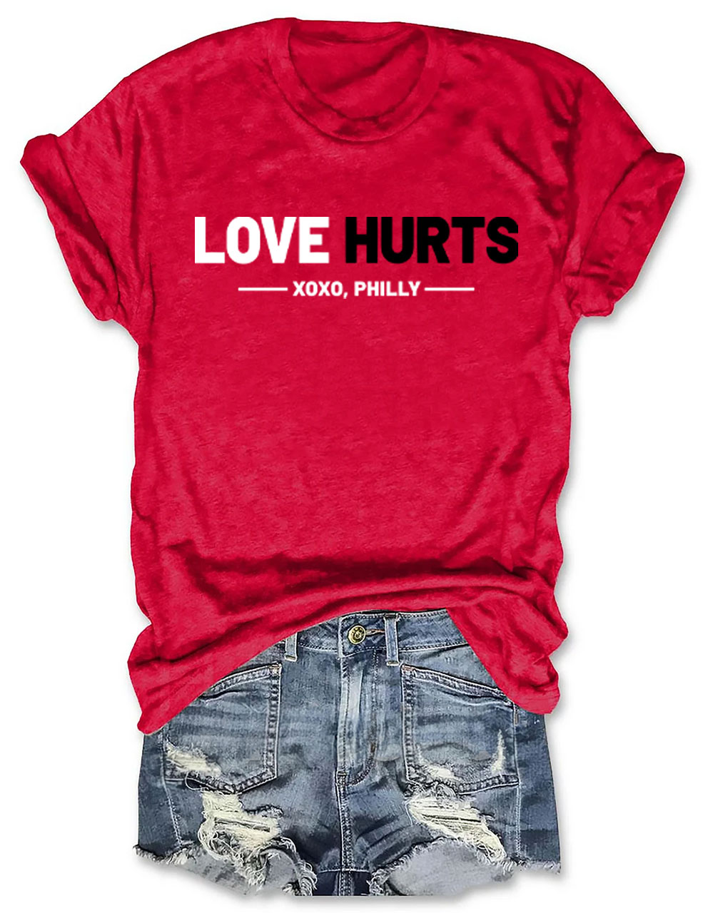 Love Hurts No One Like Us We Don't Care Eagles Football T-Shirt