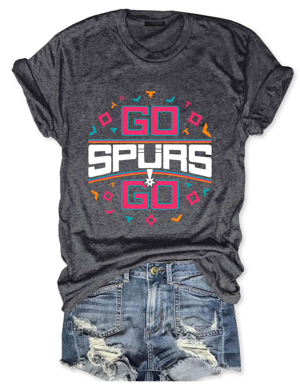 Go Spurs Go Funny Basketball T-shirt