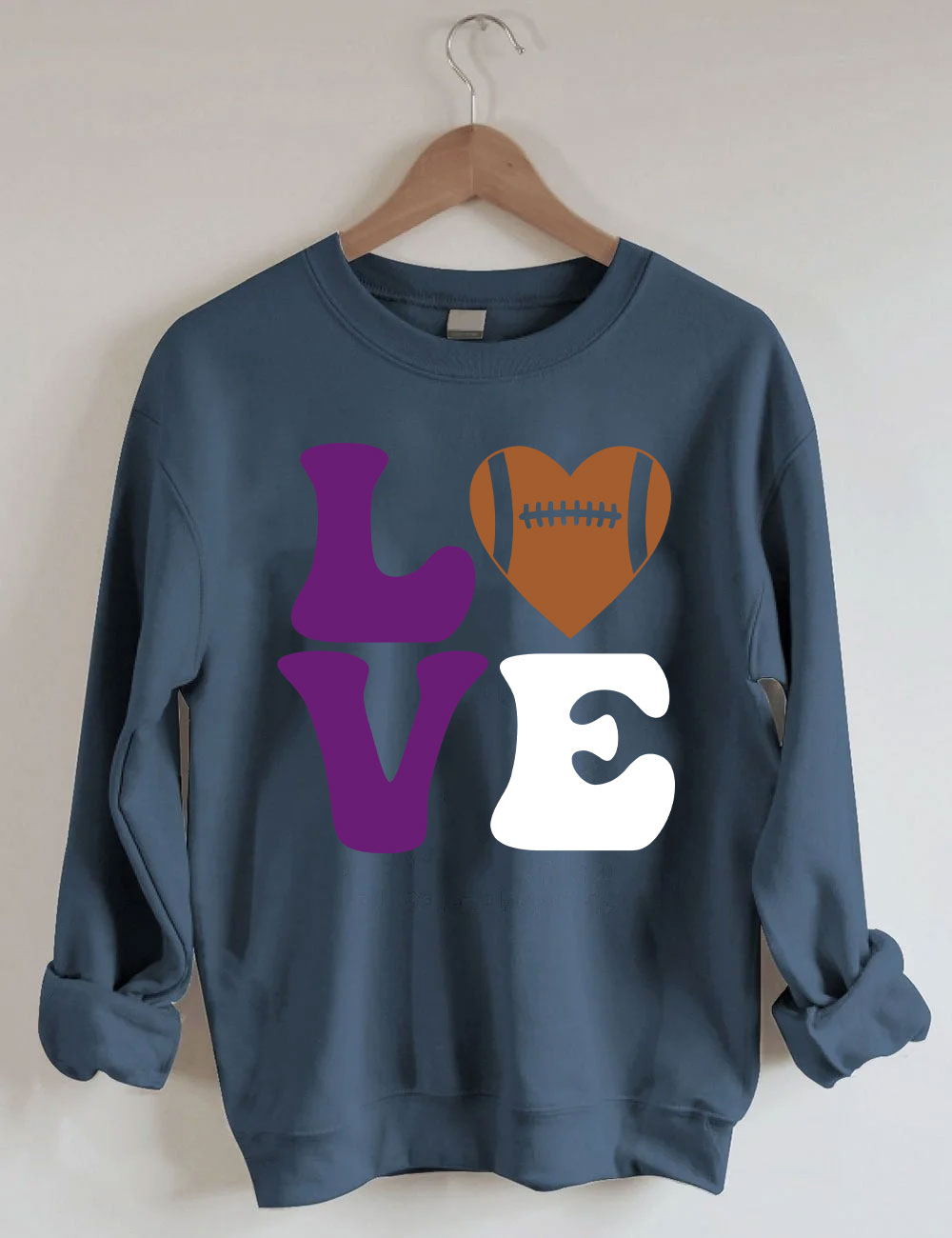Love Ravens Football Sweatshirt
