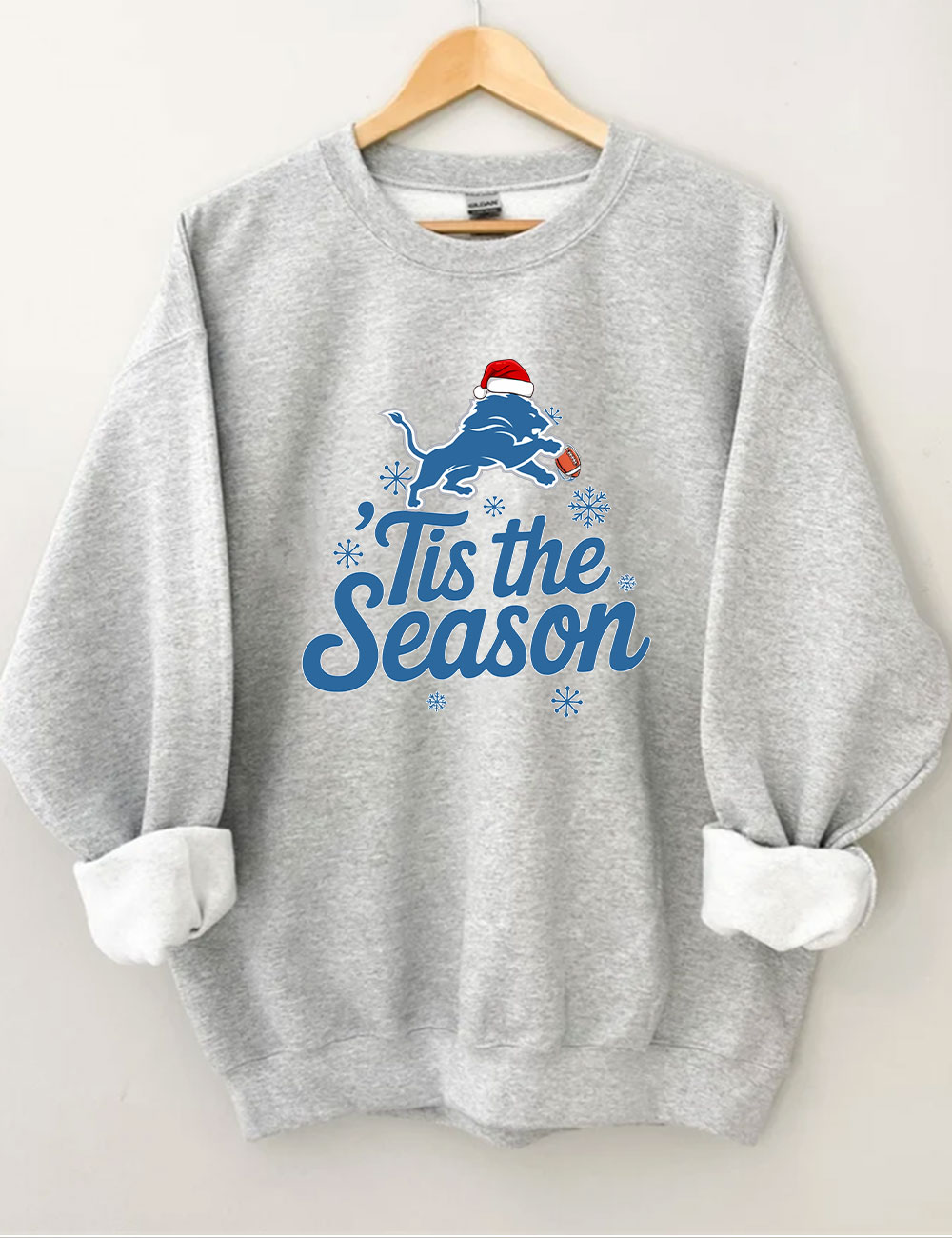 Tis The Season Detroit Lions Christmas Football Sweatshirt