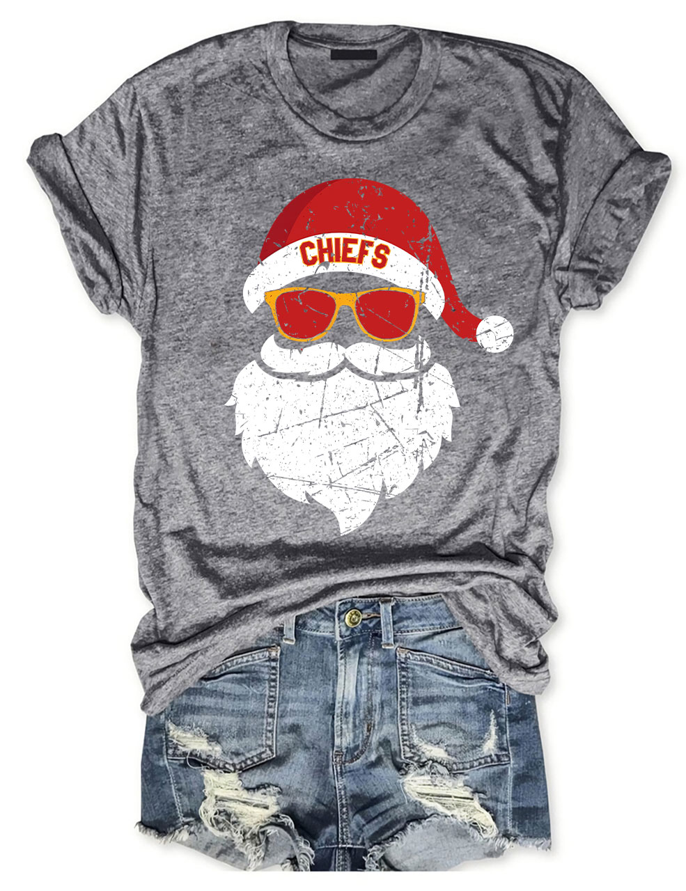 Kansas City Football Santa T-Shirt