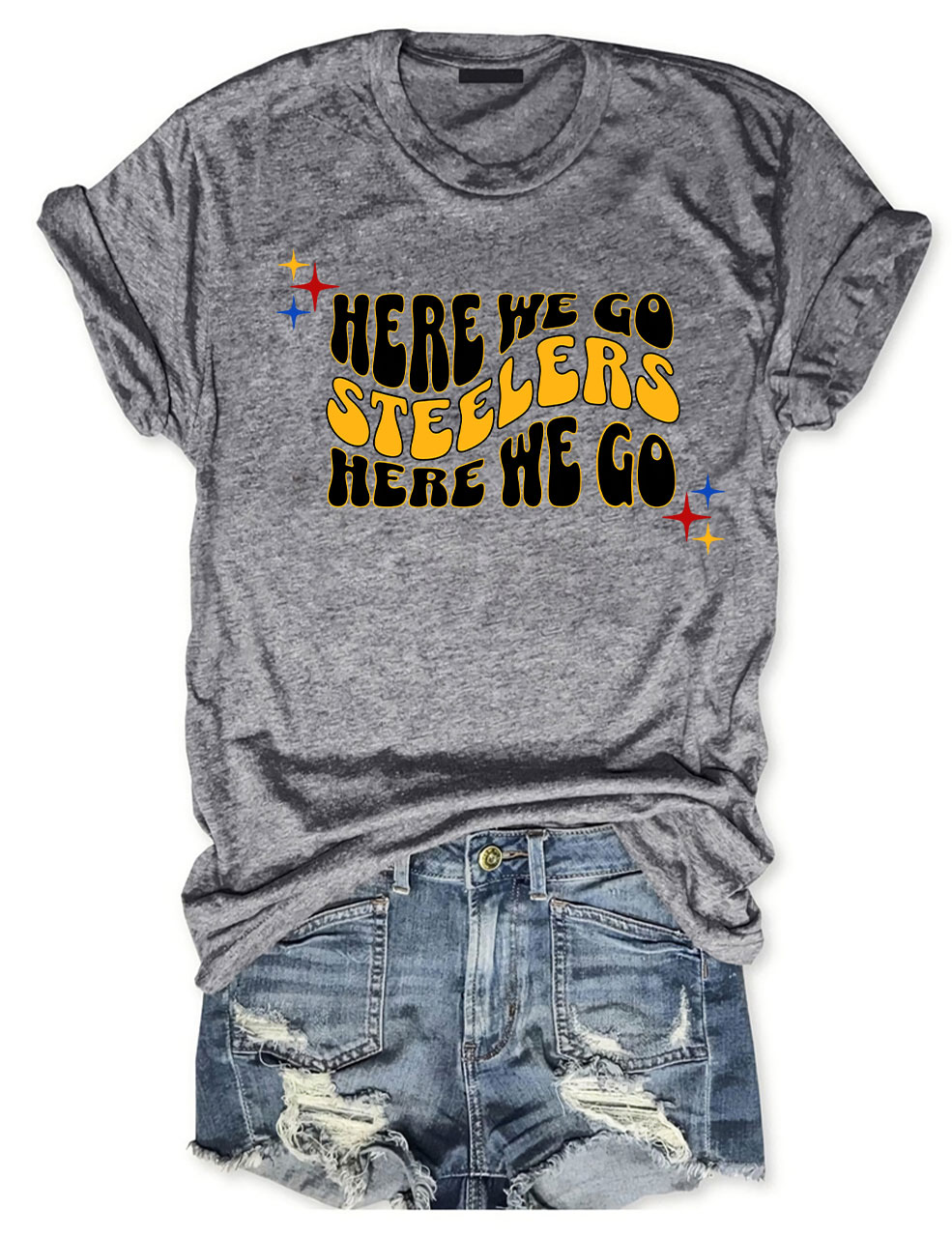 Here We Go Steelers Football T-Shirt