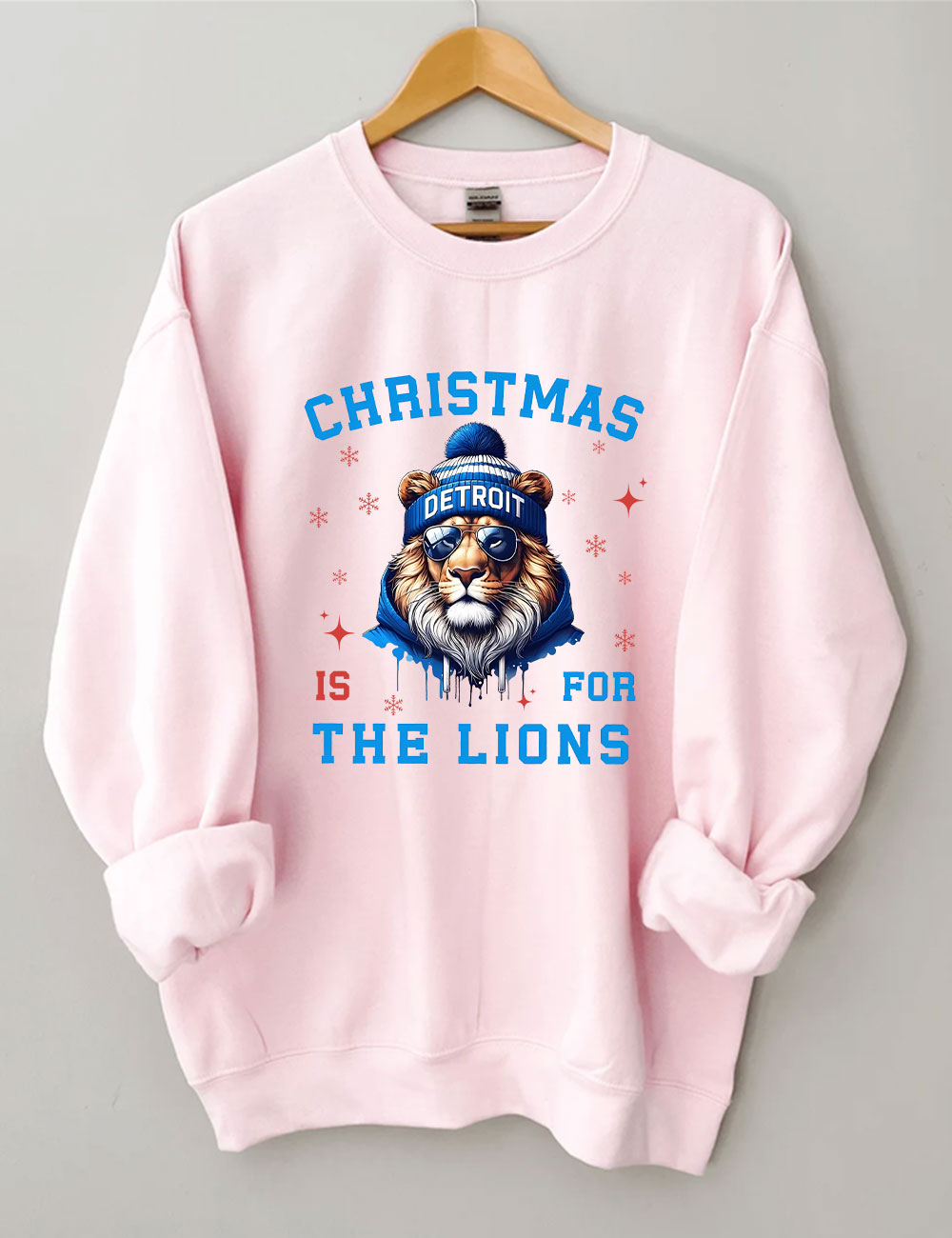 Detroit Christmas Santa Football Sweatshirt