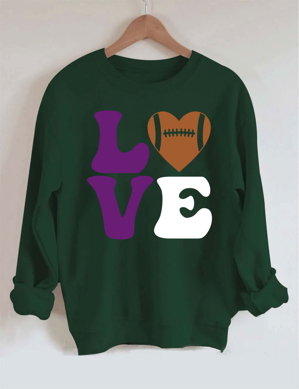 Love Ravens Football Sweatshirt